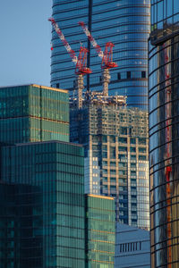 Low angle view of skyscrapers