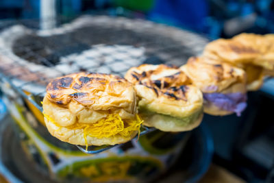Close-up of sushi in plate