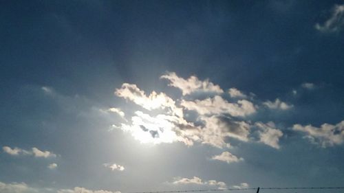 Low angle view of clouds in sky