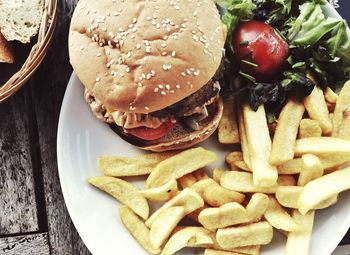 Close-up of served food