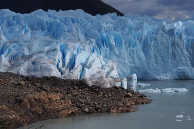 Scenic view of glaciers 