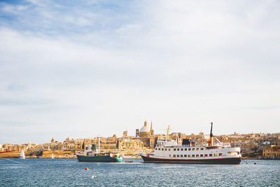 Cathedral and other historical buildings at panorama view of valletta, malta.