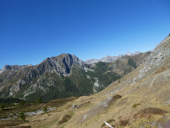 Scenic alpine landscape near colle sibolet