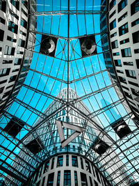 Low angle view of skylight