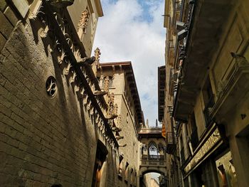 Low angle view of buildings against sky