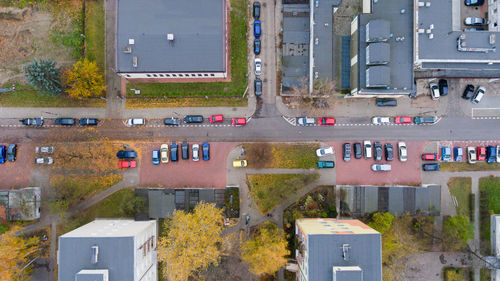 High angle view of cityscape