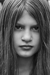 Close-up portrait of teenage girl