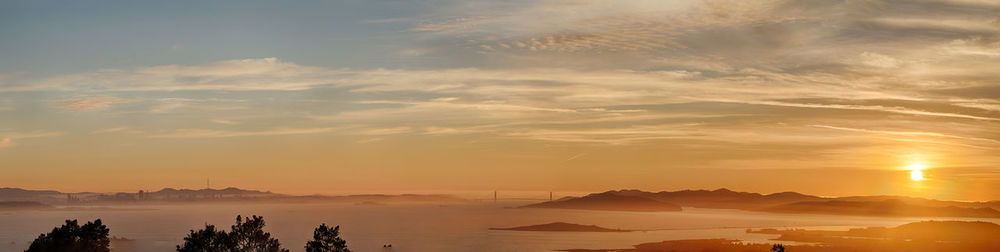 Scenic view of san francisco bay area golden gate bridge