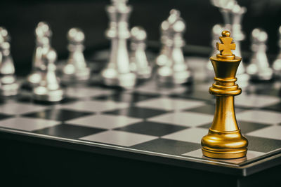 Close-up of chess board