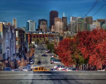 City street against sky