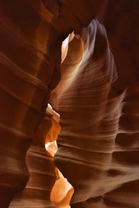 Low angle view of rock formations