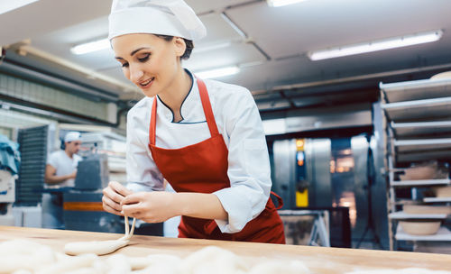 Woman working in restaurant