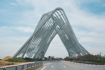 View of metal structure against sky