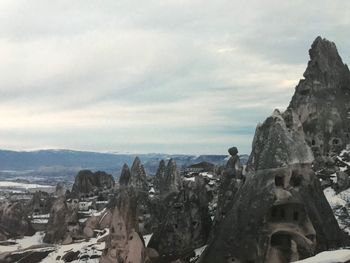 Panoramic view of mountains against sky