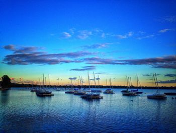 Boats in harbor