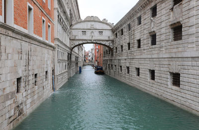 View of canal amidst buildings