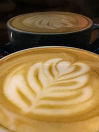 Close-up of cappuccino