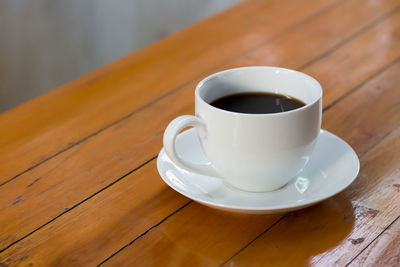 Close-up of coffee on table