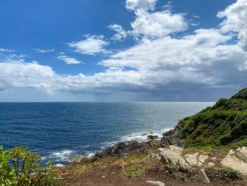 Scenic view of sea against sky