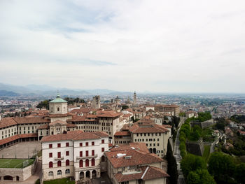 Bergamo general city view of medieval area, citta alta, bergamo,lombardy,italy.