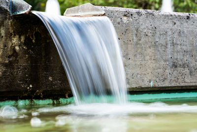 Close-up of water splashing on rocks