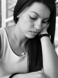 Close-up of young woman