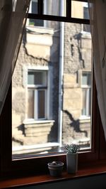 Close-up of window sill