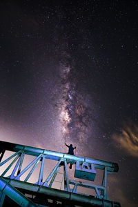 Low angle view of star field against sky at night