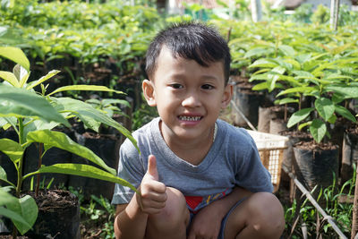 Introducing children from an early age about caring for the environment by planting green plants