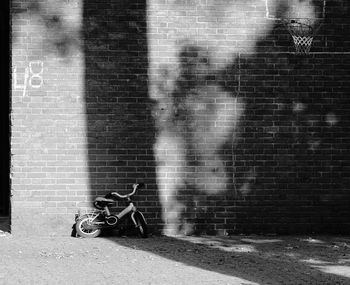 Shadow of man on wall