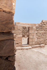 View of old ruins against clear sky