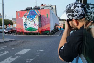 People on city street