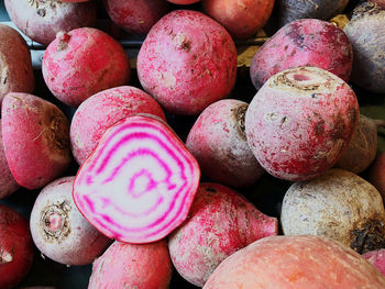 Full frame shot of fruits for sale in market