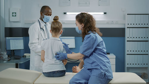 Nurse working in hospital