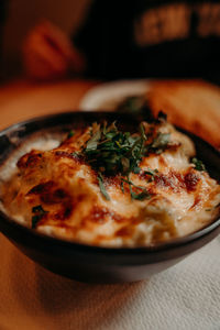 Close-up of food in bowl on table