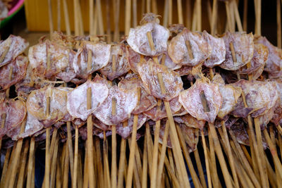 Close-up of meat for sale in market