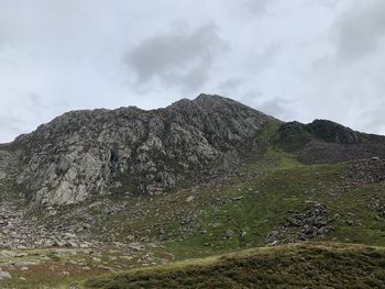 Low angle view of mountain against sky