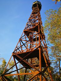 Low angle view of tower against sky