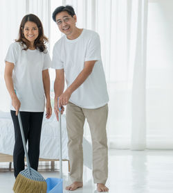 Portrait of a smiling young couple