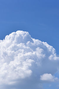 Low angle view of clouds in blue sky