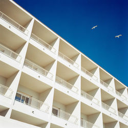 Low angle view of building against clear sky