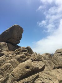 Low angle view of man against clear sky