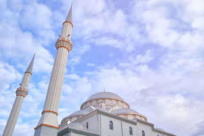 Low angle view of traditional building against sky