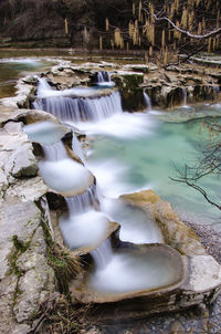 Close-up of waterfall