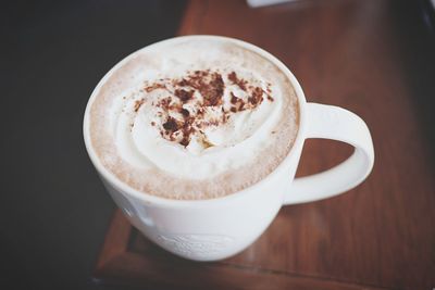 Close-up of coffee on table