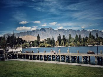 Scenic view of river