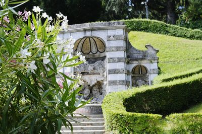 Built structure in garden