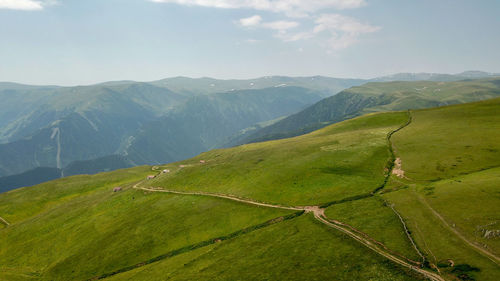 Mountain landscape with green grass / turkey / trabzon