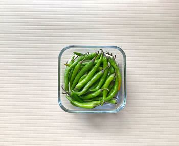 High angle view of vegetables on table