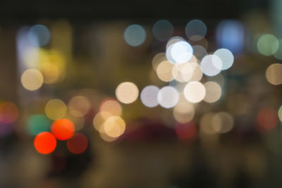 Defocused lights at night